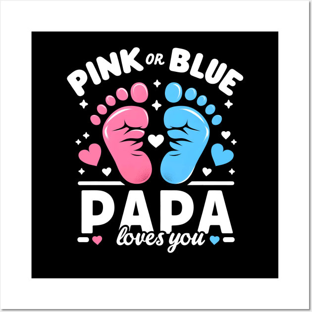 Gender reveal baby announcement Pink or blue Wall Art by TopTees